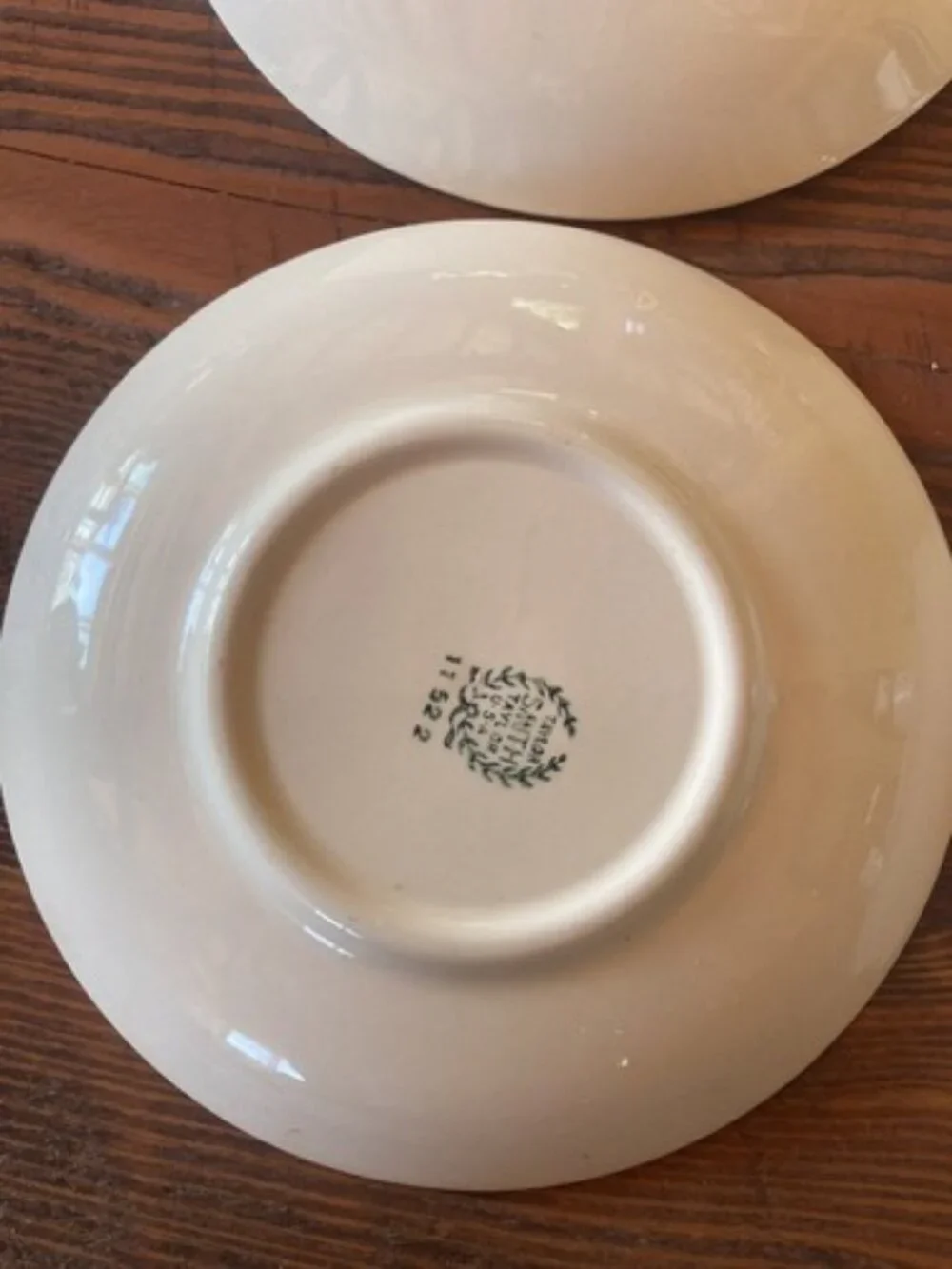 6 Teacup Saucers Taylor Smith Taylor Swiss Provincial 6” Yellow Antique 1952